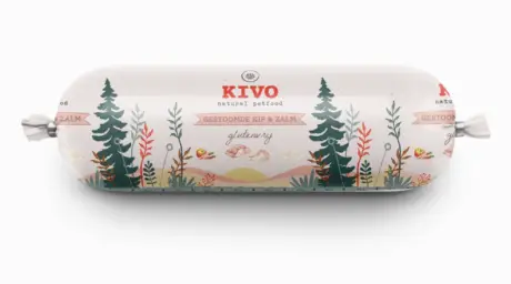 Aurutatud lihavorst koertele – kana & lõhe (gluteenivaba, säilitusaineteta)