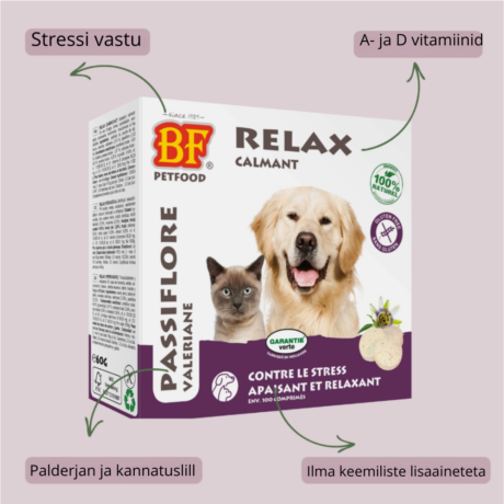 BF Petfood Relax – rahustavad tabletid koertele ja kassidele